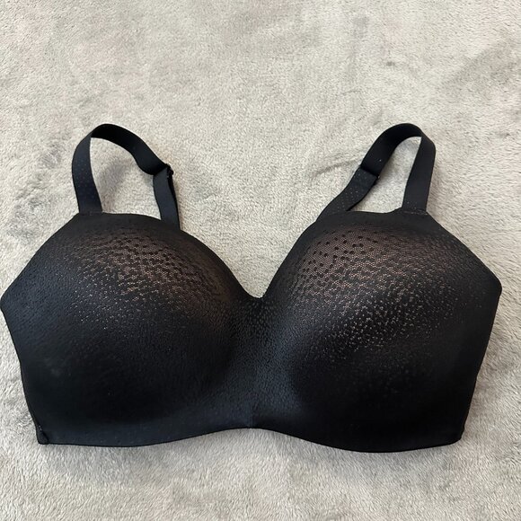 Wacoal Back Appeal Black Wire Free T-Shirt Bra 40DDD 40F 856303 - Picture 1 of 5